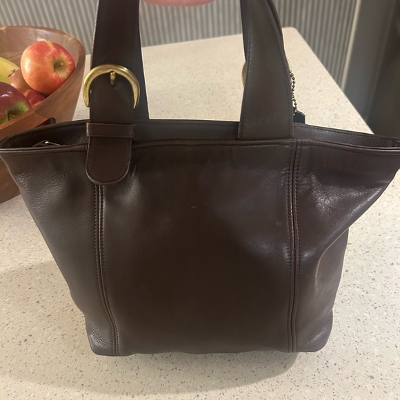 Elegant Brown Leather Coach Waverly vintage gorgeous! - Picture 1 of 5